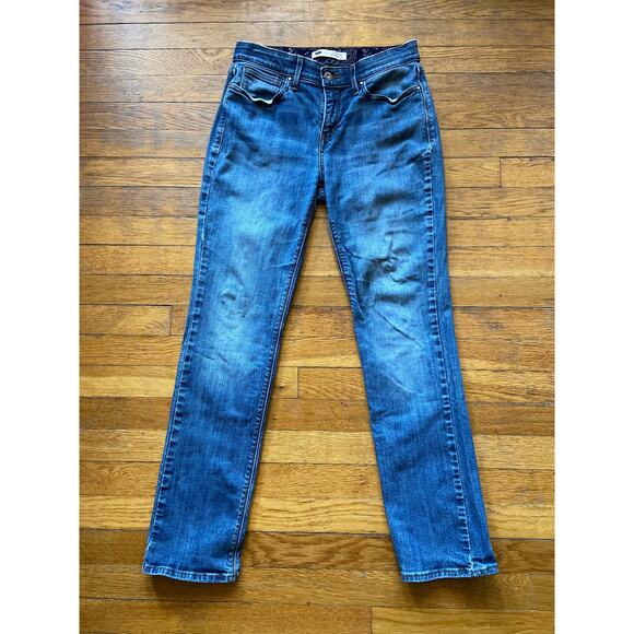 LEVI'S 'Perfect Waist 525 Straight Leg' Distressed Jeans sz W29 x L30 - Picture 1 of 13